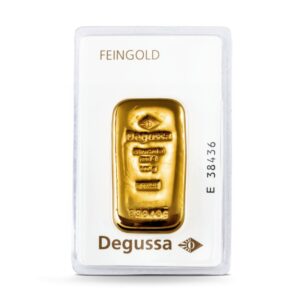 100 g Degussa Goldbarren Vintage (gegossen)