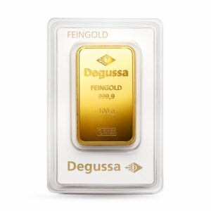 100 g Degussa Goldbarren Vintage (geprägt)