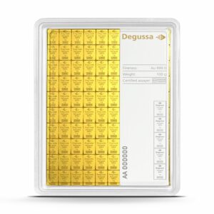 100 x 1 g Degussa Goldbarren - CombiBar® (geprägt) Vintage