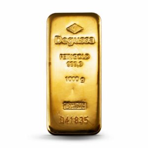 1000 g Degussa Goldbarren Vintage (gegossen)